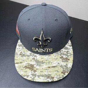 New Orleans Saints military fitted hat